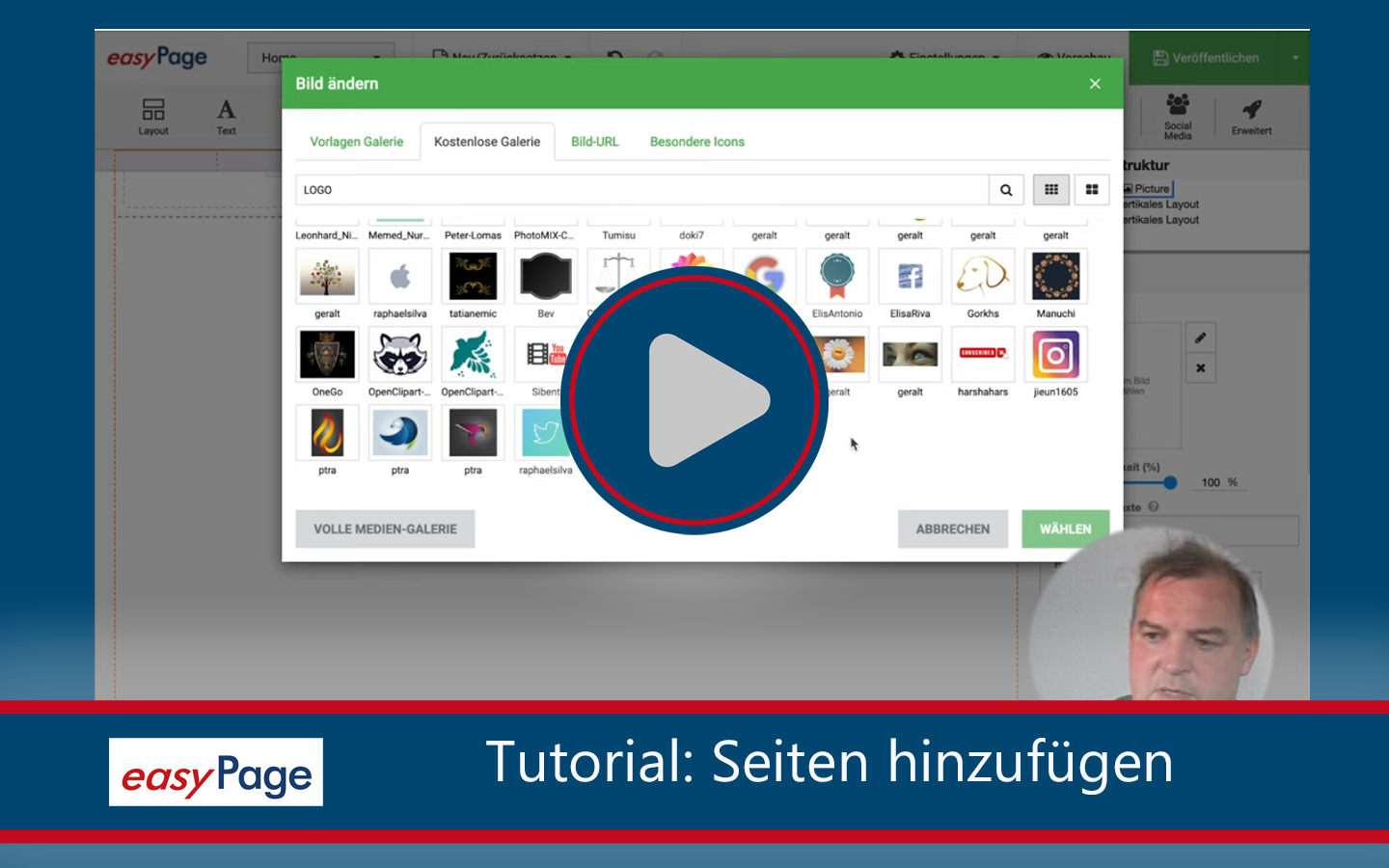 Seiten hinzufügen So fügen Sie neue Einzelseiten in easyPage hinzu (Videoturorial)